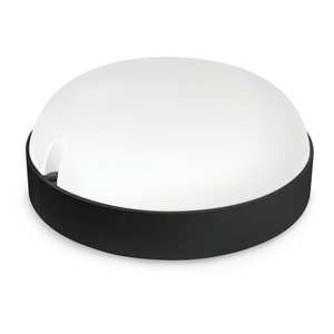 applique led ronde noire extérieure ip65 9w - éclairage efficace pour les jardins, les patios et les espaces extérieurs. - Product Image 1
