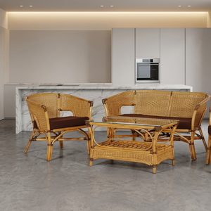 Ensemble Kazama, meubles de salon en rotin modulaires pour l'extérieur, confortables, élégants, faits à la main, en provenance d'Indonésie - Product Image 3