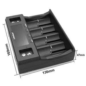 LiitoKala Lii-D4XL Smart LCD Battery Charger For D 26650 18650 21700 22650 32700 AA AAA C SC 3.7V 1.2V 9V Lithium NiMH Batteries