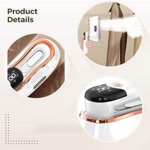 Défroisseur Vapeur Portable à Main avec Plaque en Céramique, Matériau ABS, Puissance 1200W, Réservoir d'Eau 180 ml, 3 Réglages de Vapeur pour la Maison et les Voyages - Product Image 4