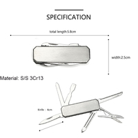 6-in-1 Multifunktions-Survival Multi-Tool Taschen messer Schere Notfall Camping Edelstahl DIY Industrie OEM anpassbar