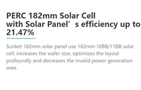 480w ~ 505w 182mm cellule PERC panneau solaire photovoltaïque 480w 485w 490w 495w 500w Module de cellule solaire monocristallin de puissance