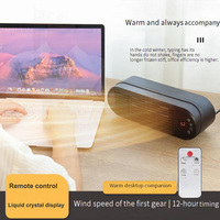 Ventilateur chauffant électrique de bureau PTC 1000W avec télécommande, mini affichage LCD de la température, en plastique