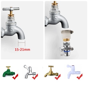 Old Style Non Thread Faucet Silicone Universal Adapter Connector to Brass Male Thread 22mm Faucet Aerator Adapter Joint - Product Image 5