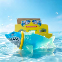 Jouet Squishy Requin Changeant de Couleur, Rempli d'Eau Pure, Rebond Rapide, Jouet Sensoriel Anti-Stress, Boîte de Présentation, Cadeau, Jouet à Presser