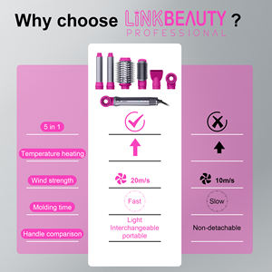 Secador de Pelo Profesional 5 en 1 de Un Solo Paso con Iones Negativos, Cepillo Eléctrico Alisador, Rizador y Peine de Cerámica, Herramientas de Estilismo para Uso Doméstico - Product Image 3