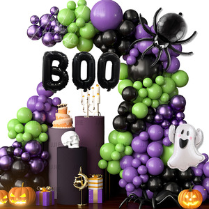 Set <span class=keywords><strong>di</strong></span> <span class=keywords><strong>Palloncini</strong></span> in Lattice Multicolore a Tema Halloween con Arco, <span class=keywords><strong>Palloncini</strong></span> a Forma <span class=keywords><strong>di</strong></span> <span class=keywords><strong>Ragno</strong></span> e Fantasma per Decorazioni Festa <span class=keywords><strong>di</strong></span> Halloween - Product Image 4