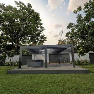 Sistema de techo de persiana de aluminio bioclimático para exteriores, cobertizo de jardín 3X4 con pérgola eléctrica, Marco recubierto de polvo, <span class=keywords><strong>cenador</strong></span> de Louvre para exteriores - Product Image 1