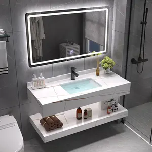 Lanjia AYZ015-80 2023 새로운 32 인치 고품질 대리석 공장 욕실 캐비닛 새로운 디자인