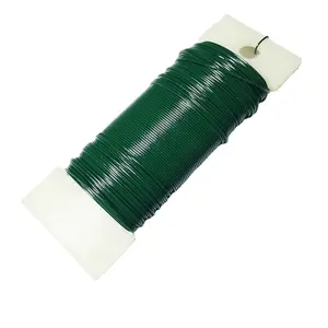 22 Gauge 35 Meters Green Wire Art Artificial Wire Stem Wrap Floral Wire For Decorative Artificial Flowers