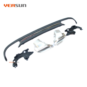 Difusor trasero cromado Clase <span class=keywords><strong>E</strong></span> W212 para Mercedes Benz, aspecto clásico, E300, 2013, 2014, 2015 - Product Image 2