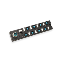 M8-M12 électrique 8 broches 6 Ports connecteur boîte de Distribution LED Indication cuivre Contact matériel mâle/femelle pour l'alimentation