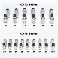 Conector de Cable de Enchufe de Aviación Inverso Serie GX Macho Hembra GX12 GX16 GX20 GX-16 de 2 3 4 5 6 7 9 Pines