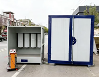 Four de peinture en poudre industriel pour expédition directe d'usine, mini cabine de pulvérisation pour la finition des pièces métalliques