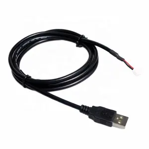工厂OEM USB2.0公插头到开口加长电缆，USB电缆OEM