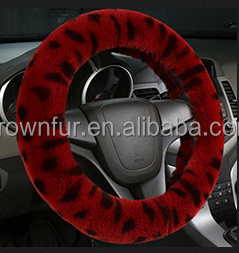 2022 meilleure vente accessoires de voiture doux anti-dérapant Auto décoration fourrure <span class=keywords><strong>volant</strong></span> <span class=keywords><strong>couvre</strong></span> - Product Image 4