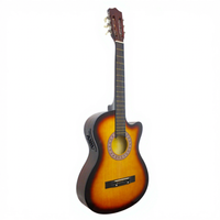 Wholesale 38 Inch Electric Acoustic Guitar OEM Service Full Size Cutaway Electric Guitars Kit for Beginner Adult Kid
