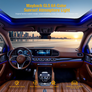 Lámpara de Ambiente para Techo Solar Maybach de 64 Colores para Mercedes <span class=keywords><strong>GLS</strong></span> X167 |   Tira de Luces LED MBUX Sync para Techo |   Retrofit Plug & Play - Product Image 2