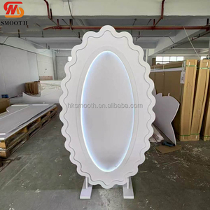 อุปกรณ์ตกแต่งงานอีเว้นท์ SMOOTH ซุ้มโค้งวงรีอะคริลิค PVC สีขาว พร้อมไฟ LED ฉากหลังเจ้าหญิงสำหรับงานแต่งงาน งานเลี้ยงวันเกิด - Product Image 6