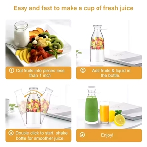 Mini Licuadora Portátil USB de 420 ml con 6 Cuchillas, Exprimidor de Naranja y Frutas - Product Image 5