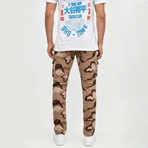 Pantalones Vaqueros Ajustados con Estampado de Camuflaje Desértico, con Múltiples Bolsillos Tipo Cargo, para Uso Diario y Estilo Urbano - Product Image 2