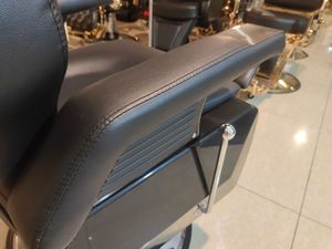 Barber Chair Faux Leather Hydraulic Reclining Adjustable <b>Footrest</b> Round Base Salon Furniture Industrial Design - Product Image 5