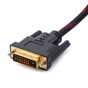 Cable <span class=keywords><strong>HDMI</strong></span> a <span class=keywords><strong>DVI</strong></span> Bidireccional con Malla de Nailon, Compatible con 1080P, Cable <span class=keywords><strong>Adaptador</strong></span> de Alta Velocidad, <span class=keywords><strong>HDMI</strong></span> Macho a <span class=keywords><strong>DVI</strong></span>-<span class=keywords><strong>D</strong></span> Chapado en Oro de 1.5m - Product Image 2