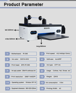 Impresora Digital DTF 30cm Imprimante L1800 Película de transferencia Dtf <span class=keywords><strong>A3</strong></span> Impresora DTF para textiles de algodón - Product Image 6