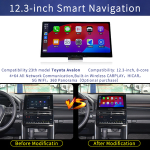 วิทยุติดรถยนต์ระบบแอนดรอยด์ขนาด 12.3 นิ้ว 8 คอร์ 4+64GB รองรับ Wireless Carplay Hicar 5G WiFi พร้อมระบบนำทาง GPS สำหรับรถยนต์โตโยต้า อวาลอน ปี 2023 - Product Image 4