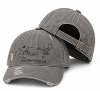 Casquette de baseball vintage en denim vieilli ornée de strass et de motifs léopard, 6 panneaux, respirante, pour un style streetwear unisexe