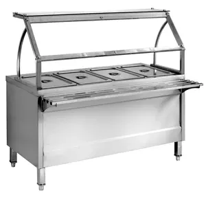 Food Warming Showcase 2 Doors All Stainless Steel Dedicated Cooked Food Display