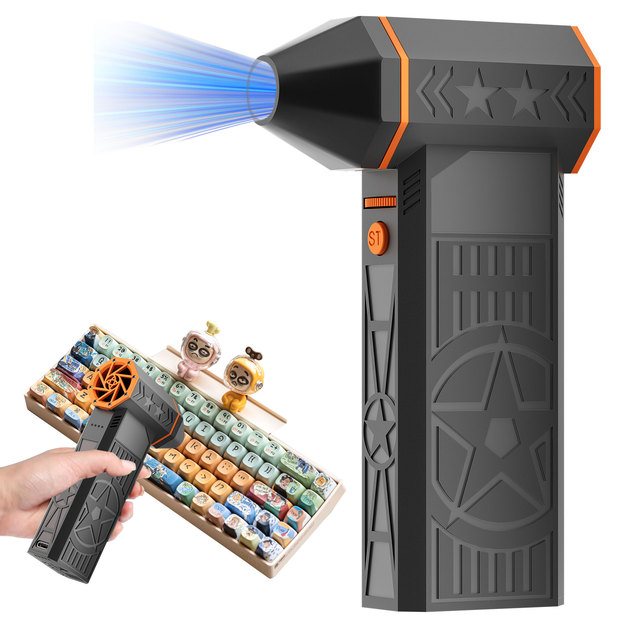 Electric Air Duster - 130000RPM Extra Powerful Cordless Air Duster, Rechargeable Brushless Motor Blower, Adjustable Dust Blower