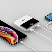 Venta caliente 10000 Mah Abs Q5 Mini Dual Usb Cargador portátil Delgado con 2 puertos Usb para Teléfono Celular Power Bank