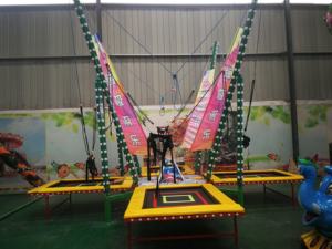 Aire de jeux extérieure pour enfants, 4 places, <span class=keywords><strong>trampoline</strong></span> de saut à l'élastique mobile, à vendre - Product Image 4