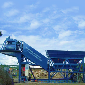 Usine chinoise Grommy, centrale à béton mobile entièrement automatique personnalisée, capacité de 25 à 100 m/h, certifiée CE ISO, électrique - Product Image 4