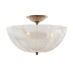 Lámpara de Araña de Estilo Nórdico para Restaurante, Diseño Minimalista Americano, Forma de Tazón, Cristal, Semiempotrada - Product Image 1