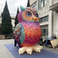 Modèle de ballon gonflable hibou géant lumineux à LED, animal gonflable, avec installation facile pour la décoration de scène d'événement thématique