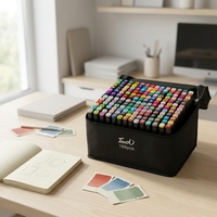 168 Colors Alcohol Based Marker Pens Set Permanent Colored Drawing Sketch Markers with Zipper Pouch for Paper