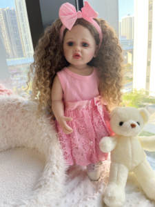 Muñeca <span class=keywords><strong>Reborn</strong></span> de Vinilo de Cuerpo Completo de 22 Pulgadas, Muñeca de Silicona Suave Hecha a Mano, <span class=keywords><strong>Mini</strong></span> Juguete para Niñas, Bebés Recién Nacidos, Bebe <span class=keywords><strong>Reborn</strong></span> - Product Image 4