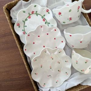 Juego de Tazas y Platos de Café de Cerámica Irregular Hechas a Mano en Corea 2025, Juego de Té de Porcelana, Tazas Bonitas, Venta al por Mayor de Fábrica - Product Image 6