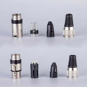 Conector XLR CC013 de 3/4/5 Pines con Carcasa Metálica Niquelada para Micrófono Profesional y Fabricación de Cables de <span class=keywords><strong>Audio</strong></span> - Product Image 3