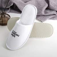 Pantoufles Jetables Antidérapantes à Bout Fermé pour Hôtel, Voyage, Invités et Maison, Chaussons de Spa Blancs pour Salle de Bain