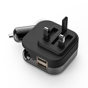Ugreen — chargeur de voiture <span class=keywords><strong>2</strong></span> en 1 double Port USB, pliable, rapide, pour voyage à domicile, ca/véhicule - Product Image 3