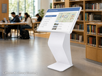 Kiosque tactile sur pied 43 pouces, écran interactif Android, kiosque numérique de recherche d'itinéraire en libre-service