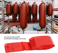 Film Susut Nylon Food Grade Transparan Tahan Air, Casing Poliamida Lembut untuk Kemasan Sosis Ham