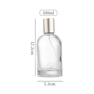 Botol parfum kaca silinder bahu bulat, botol parfum modis dan sederhana 30ml 50ml tutup Anodized dapat dicetak logo 100ml - Product Image 2