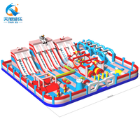 Parc d'attractions gonflable extérieur sur le thème de l'Inde, 1500 m², parcours d'obstacles, grand toboggan, jeux sportifs pour enfants et adultes, Tianxu TX-iap125 2000kg