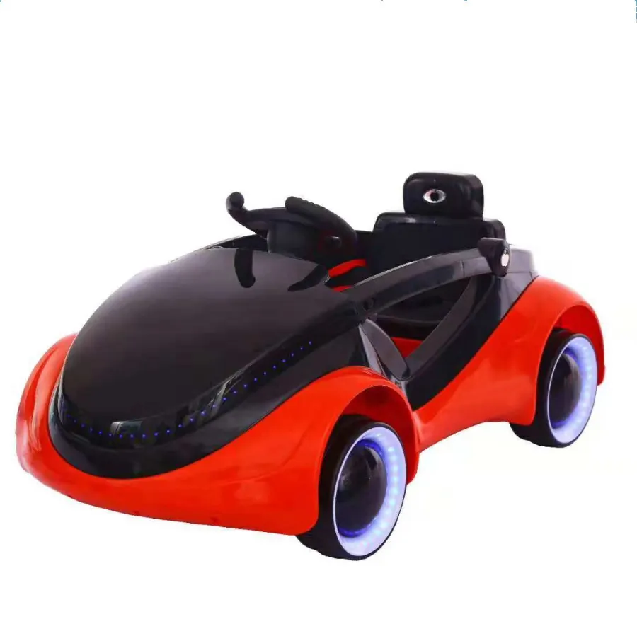 リモコン付き子供用電気自動車四輪フラッシュは、人間の男の子と女の子の赤ちゃんのロッキング充電おもちゃのベビーカーに座ることができます