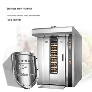 Oven gas putar, oven gas putar untuk roti, kontrol suhu otomatis, untuk roti 32, sirkulasi udara panas