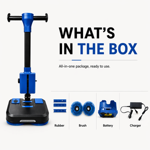 New Mini <b>Walk</b> Behind Self-Propelled Floor Scrubber E430B Cordless Lithium Battery Cleaning <b>Machine</b> LED Light for Workshop Office - Product Image 5